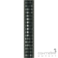 Плитка керамическая Интеркерама RUNE бордюр вертикальный чёрный БВ 31 082