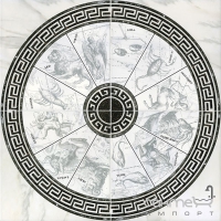 Плитка керамічна Інтеркерама ALON панно сіре підлогове ПН 39 071 (знаки зодіаку, грецький стиль)