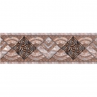 Плитка керамическая напольная Интеркерама ETRUSCAN бордюр напольный коричневый БН 48 032