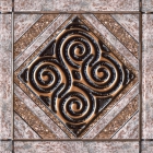Плитка керамическая напольная Интеркерама ETRUSCAN декор напольный угол коричневый ДН 48 032