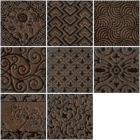 Плитка керамическая напольная Интеркерама LUSSO декор напольный коричневый 1010 36 022 (восемь вариантов)