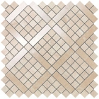 Плитка из белой глины мозаика Atlas Concorde Marvel Trav. Alabastrino Diagonal Mosaic 9MVA