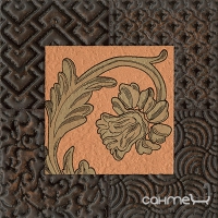 Плитка керамічна для підлоги Інтеркерама LUSSO декор для підлоги кут коричневий ДН 36 022