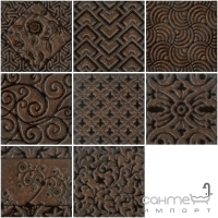 Плитка керамическая напольная Интеркерама LUSSO декор напольный коричневый 1010 36 022 (восемь вариантов)