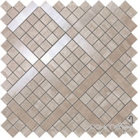 Плитка із білої глини мозаїка Atlas Concorde Marvel Travertino Silver Diagonal Mosaic 9MVB
