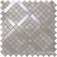 Плитка із білої глини мозаїка Atlas Concorde Marvel Grey Fleury Diagonal Mosaic 9MVD