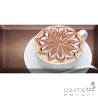 Плитка керамическая декор Absolut Keramika Coffe Capuccino Decor Marron B 10x20