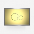 Панель смыва (кнопка) в рамке Sanit S700 16.726.88..0000 пластик, золото