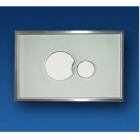 Стеклянная панель смыва (кнопка) Sanit SG706 S700 16.719.01..0000 стекло/пластик, минт/белый
