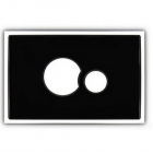 Скляна панель змиву (кнопка) Sanit SG706 S700 16.721.01..0000 скло/пластик, чорний/білий