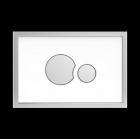 Скляна панель змиву (кнопка) Sanit SG706 S700 16.720.93..0000 скло/пластик, білий/матовий хром