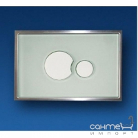 Стеклянная панель смыва (кнопка) Sanit SG706 S700 16.719.01..0000 стекло/пластик, минт/белый