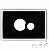 Стеклянная панель смыва (кнопка) Sanit SG706 S700 16.721.01..0000 стекло/пластик, черный/белый