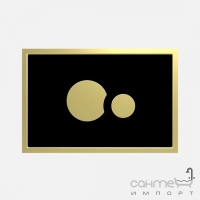 Скляна панель змиву (кнопка) Sanit SG706 S700 16.721.88..0000 скло/пластик, чорний/золото
