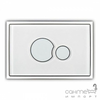 Стеклянная панель смыва (кнопка) Sanit SG706 S700 16.720.C9..0000 стекло, белый
