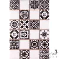 Плитка керамическая декор мозаика Argenta Novum Whiteblack