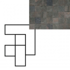 Керамограніт декор мозаїка кутова REX LEAVES NICKEL ANGOLO FASCIA MOSAICO 7,5 X7, 5 727393
