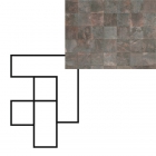 Керамограніт декор мозаїка кутова REX LEAVES CHESTNUT ANGOLO FASCIA MOSAICO 7,5X7,5 727394