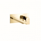 Змішувач для раковини настінний на прямокутній платині Bellosta Jeans 75-4805/3Q Матове золото