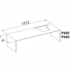 Столешница с отверстием для накладной раковины Teuco InsideOut P480 7059014- (белый матовый)