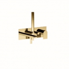 Змішувач для ванни з душовим комплектом на прямокутній пластині Bellosta Jeans 75-4800/2/PQ Матове Золото