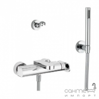 Настенный смеситель для ванны с душевым комплектом Bellosta Sogno 01-7001/B-* Хром/Вставки