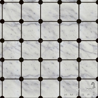 Плитка для підлоги DEVON&DEVON ELITE 1 (white carrara - black marquinha) ddelite1mca-ne