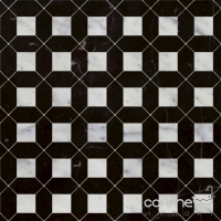 Плитка для підлоги DEVON&DEVON ELITE 5 (black marquinha - white carrara) ddelite5mne-Bi