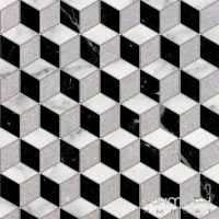 Плитка для підлоги DEVON&DEVON ELITE 7 (black marquinha - white carrara - light cinder grey) ddelite7Bgn