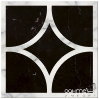Плитка напольная DEVON&DEVON PRESTIGE 3 (black marquinha - white carrara) ddprest3mne-Bi