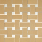 Плитка із кольорового мозаїчного скла DEVON&DEVON MOSAIC 2x5, 1x1 intreccio 2 (cognac - white) de2350intrcw