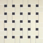 Плитка із кольорового мозаїчного скла DEVON&DEVON MOSAIC 2x5, 1x1 intreccio 3 (white - black) de2350intrwB