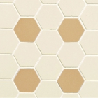 Плитка із кольорового мозаїчного скла DEVON&DEVON MOSAIC 5x5 Esagono (white - cognac) mix12