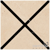 Плитка для підлоги DEVON&DEVON PRESTIGE 20x20 2 (crema marfil - black marquinha) ddprest2crm-ne/2020