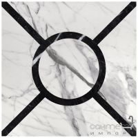 Плитка для підлоги DEVON&DEVON PRESTIGE 20x20 4 (white carrara - black marquinha) ddprest4mca-ne/2020