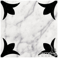 Плитка для підлоги DEVON&DEVON PRESTIGE 20x20 6 (white carrara - black marquinha) ddprest6mca-ne/2020