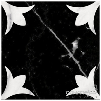 Плитка напольная DEVON&DEVON PRESTIGE 20x20 6 (black marquinha - white carrara) ddprest6mne-Bi/2020