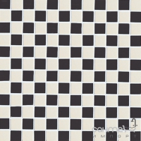 Плитка из цветного мозаичного стекла DEVON&DEVON MOSAIC 2x2 (black - white) mix1