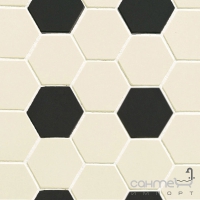 Плитка із кольорового мозаїчного скла DEVON&DEVON MOSAIC 5x5 Esagono (black - white) mix11