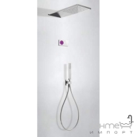 Вбудована душова система з електронним термостатом на два положення Tres Slim-Tres 092.865.51 Хром
