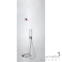 Электронный термостат для ванны с душевым комплектом и каскадным изливом со стены Tres Slim-Tres 092.865.53 Хром 