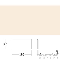 Плитка керамическая конечный элемент Final piece l/l (cream) dc7515llaV