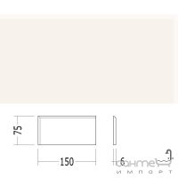 Керамічна плитка кінцевий елемент Final piece d/sx (white) dc7515dsxBi