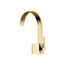 Смеситель для раковины без донного клапана с U-образным изливом Bellosta F-Vogue Bijoux Swarovski 71-3305 Матовое Золото