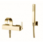 Змішувач для ванни з душовим гарнітуром Bellosta F-Vogue Bijoux Swarovski 71-3301/A Матове золото