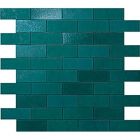 Плитка із білої глини декор Atlas Concorde Ewall Petroleum Green MiniBrick 9EME (під цегляну кладку)