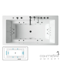 Гидромассажная ванна Balteco Quadrum 2 S3 с системой управления EVO