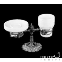 Склянка та мильниця керамічні (комплект) ACF Collezione Flora (B175)