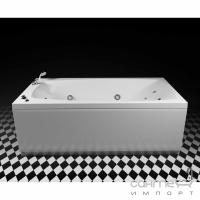 Прямокутна гідромасажна ванна Tivoli ГМ1 із системою наповнення та фронтальною панеллю