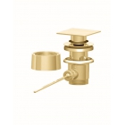 Донный клапан для раковины 1”1/4 с окном для уровня воды, с воротником Bellosta 71-7537/2 Матовое Золото